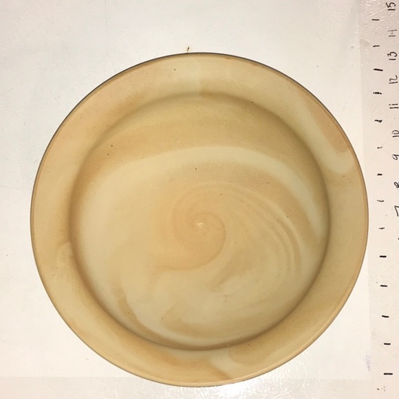 Unbranded Marble Style Swirl Ceramic BIG BOWL Muted Tan and Cream Swirling Tones - Picture 4 of 12